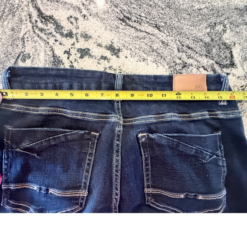 BKE Denim Womens Dark Wash Flare Leg Jeans 29x32 Stretch Cotton Blend Indigo - Picture 6 of 10